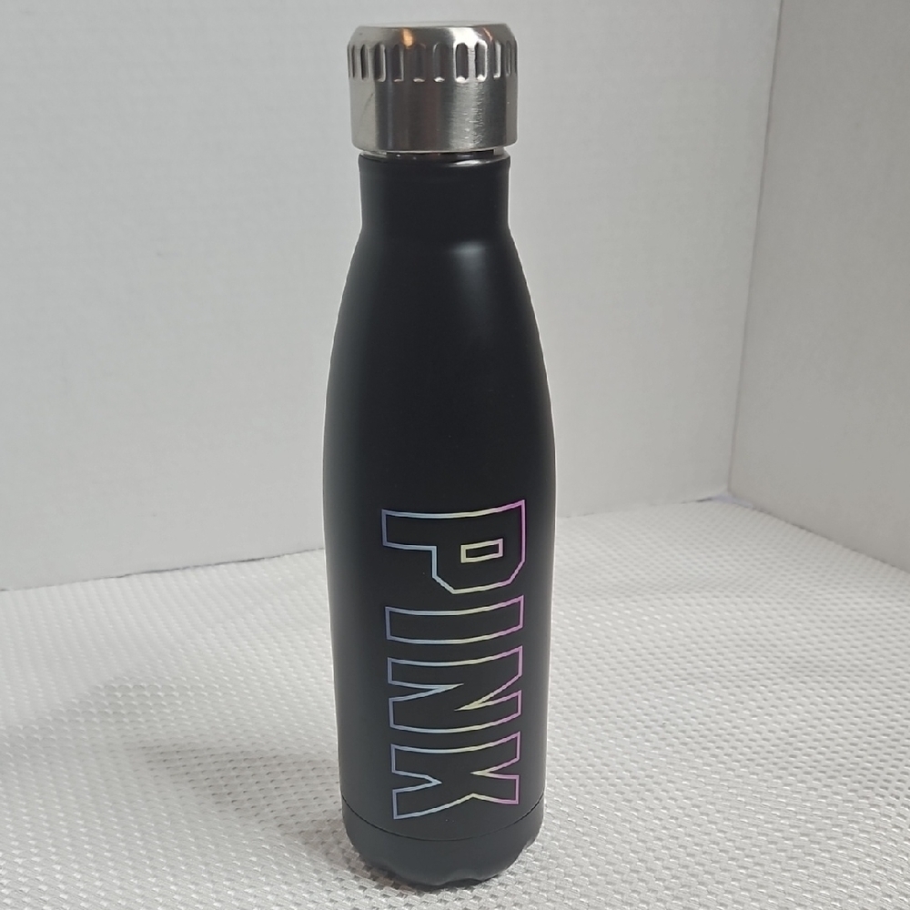 VICTORIA SERCET PINK ACTIVE METAL WATER BOTTLE 17 0Z BLACK